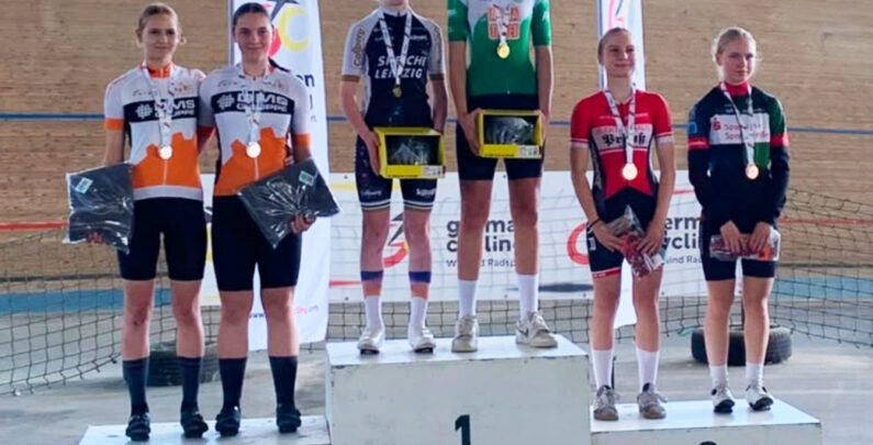 Podium Deutsche Meisterschaft Madison Lena Vogel 2026