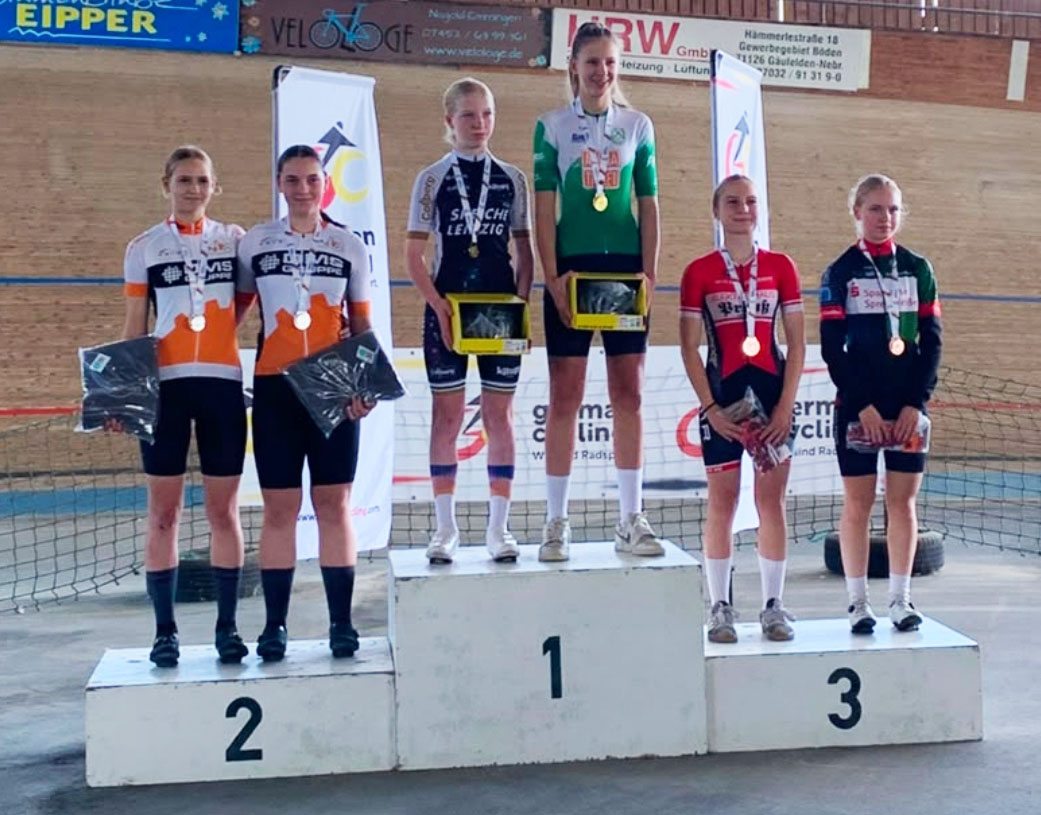 Podium Deutsche Meisterschaft Madison Lena Vogel 2026